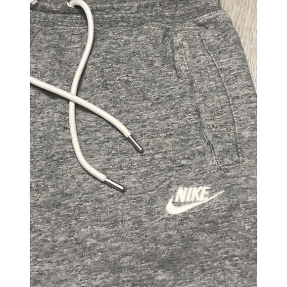 Nike Mens Large Gray Sweatpants Metal Zipper Pocket Elastic Leg Opening - Picture 3 of 7